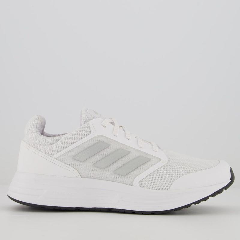 GALAXY ホワイト Tênis Adidas Galaxy 5 Feminino Branco e Prata - Tênis Esportivo